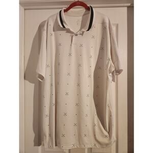 Nike Mens Dri-Fit Polo Golf Clubs White XXL